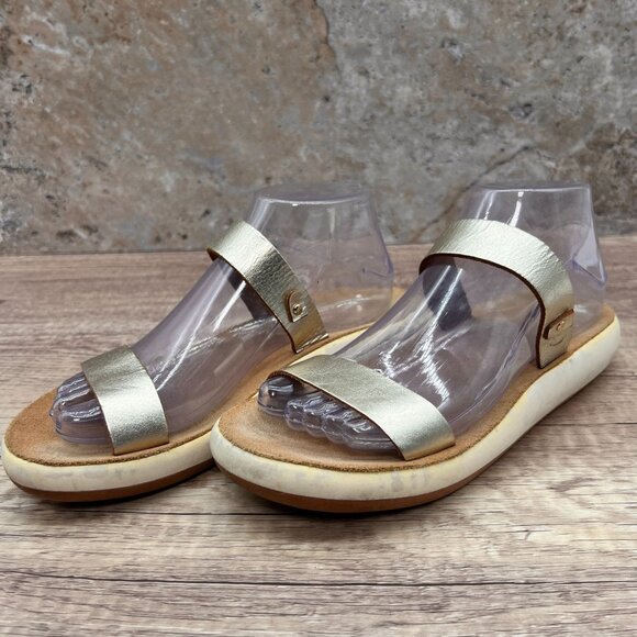 Ancient Greek Sandals Womens Size 39 Gold Summer Solid Color Strap Flat - Picture 5 of 13